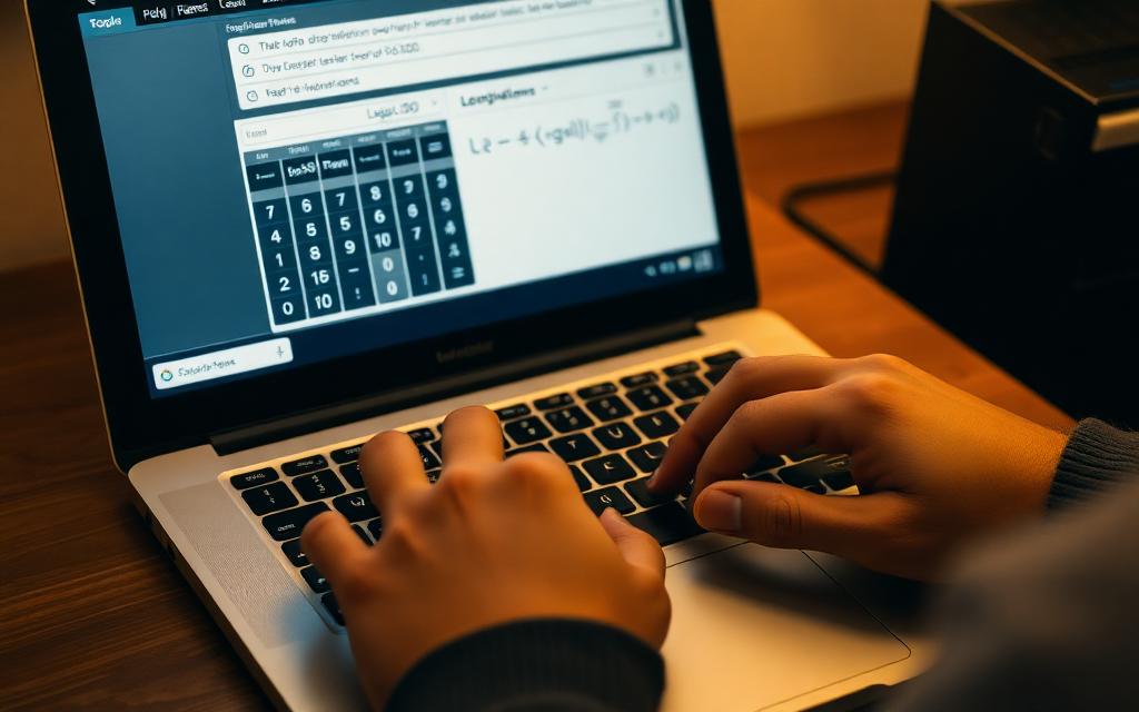 Close-up of the Desmos scientific calculator keypad showing trig, log and exponent keys